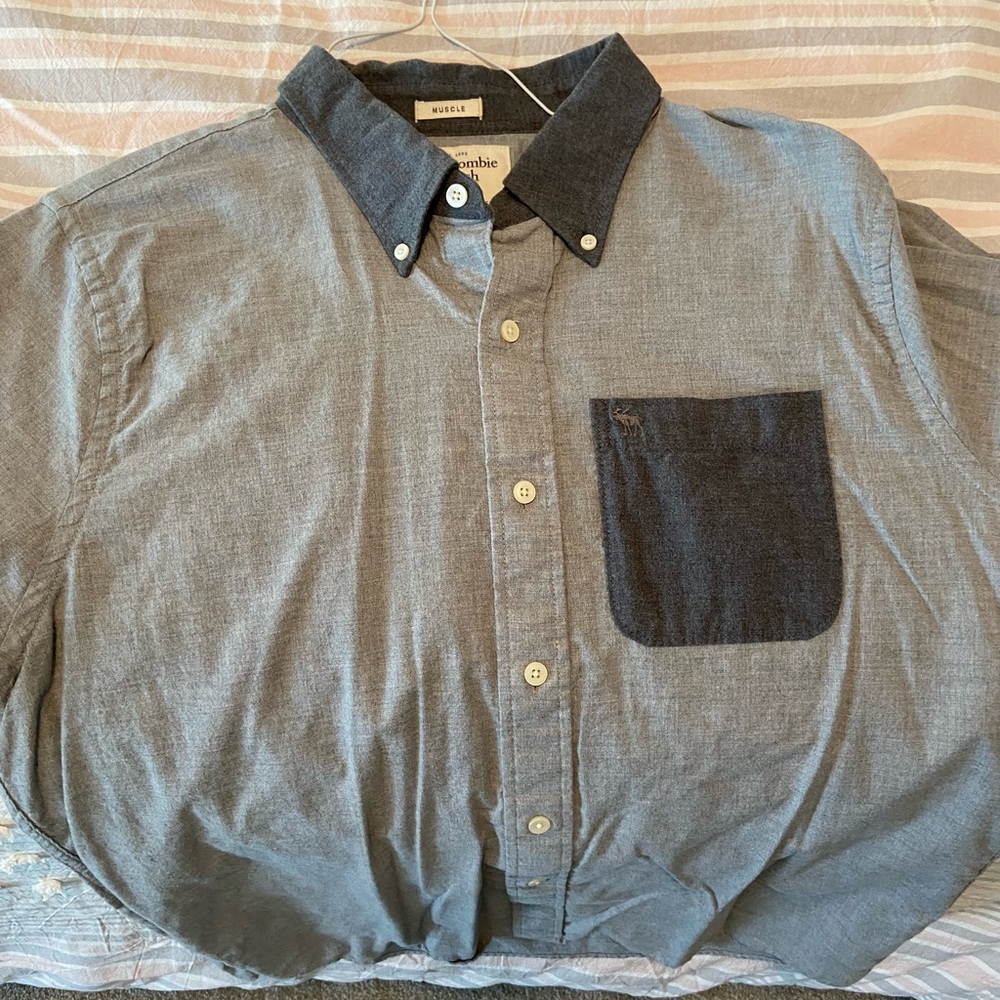 Abercrombie and Fitch Muscle fit long sleeve button up
